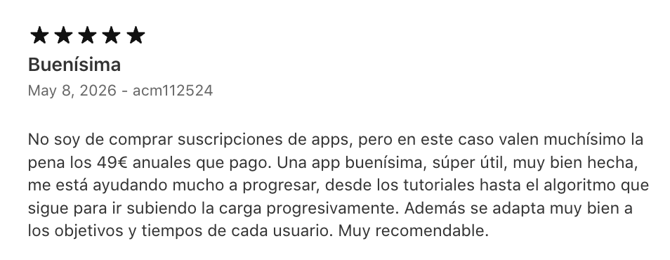 Review de usuario de Gravl 2
